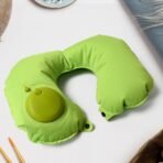 Inflatable U-Shape Travel Pillow Foldable Air Cushion Neck Support (1 Pc, Mix Color) - Image 2
