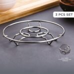 Stainless Steel Wire Hotmate Trivet Stand Set of Heat-Resistant Kitchen Protectors - Image 4