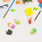 Mini Eraser Set (5-Pack) for Kids | Fun Novelty Designs | Small Bulk Erasers for School Supplies, Classroom Prizes & Birthday Party Favors - Image 3