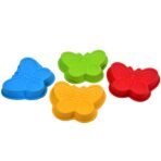 Butterfly Shape Cake Cup Liners I Silicone Baking Cups I Muffin Cupcake Cases I Microwave or Oven Tray Safe I Molds for Handmade Soap, Biscuit, Chocolate, Muffins, Jelly Pack of 4