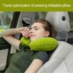 Inflatable U-Shape Travel Pillow Foldable Air Cushion Neck Support (1 Pc, Mix Color) - Image 3