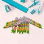 Stylish Pearls Gel Pen Set ?Multicolor Moti Design | Smooth Writing Non-Breaking Plastic Pen | Fancy Designer Pens for Kids, School & Office (12 Pc Set) - Image 2