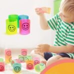 Multicolor Magic Smiley Spring Toy (12 Pcs Set) Fun, Portable Slinky Spring Toy for children, stylish for Birthdays and Playtime - Image 4