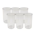 Clear Plastic Tumbler / Glass Set ? 6-Piece Unbreakable