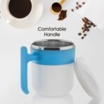 Stainless Steel Lid Cover Hot Coffee/Tea Mug Hot Insulated Double Wall Stainless Steel, Coffee and Milk Cup with Lid Coffee Cup (1 Pc ) - Image 3