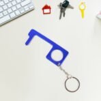 Metal Key Shape Keychain & Door Opener Tool (1 Pc) | No-Touch Hand Tool | Non-Contact Safety Key for Door Handles & Buttons - Image 3