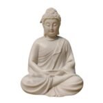 Pack 1 Meditation Buddha White Premium Rare Handcrafted Polymarble Meditation/Dhyan White Buddha Statue Lord Figurine/Idol,Medium
