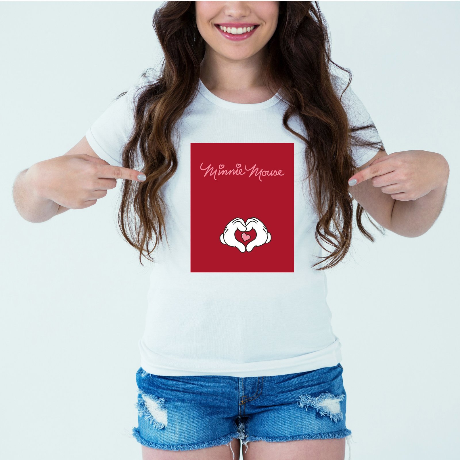 Mockup-Girl-yummiemouse.jpg Designer Printed T-Shirt :: Design type - Yummie Mouse - Cloth type : DOT-KNIT - Image 1