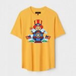 Yellow Unisex Polyster Regular Fit Printed Round Neck T-Shirt