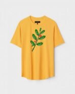 Yellow Unisex Cotton Regular Fit Printed Round Neck T-Shirt