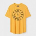 Yellow Unisex Cotton Regular Fit Printed Round Neck T-Shirt