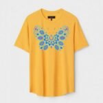 Yellow Unisex Cotton Regular Fit Printed Round Neck T-Shirt