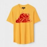 Yellow Unisex Cotton Regular Fit Printed Round Neck T-Shirt