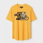 Yellow Unisex Cotton Regular Fit Printed Round Neck T-Shirt
