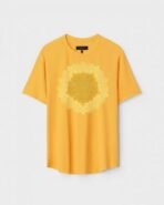 Yellow Unisex Cotton Regular Fit Printed Round Neck T-Shirt