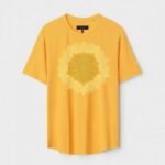 Yellow Unisex Cotton Regular Fit Printed Round Neck T-Shirt