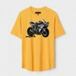 Yellow Unisex Cotton Regular Fit Printed Round Neck T-Shirt