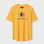 Yellow Unisex Cotton Regular Fit Printed Round Neck T-Shirt