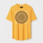 Yellow Unisex Cotton Regular Fit Printed Round Neck T-Shirt