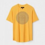 Yellow Unisex Cotton Regular Fit Printed Round Neck T-Shirt