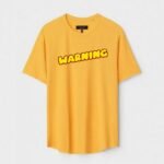 Yellow Unisex Cotton Regular Fit Printed Round Neck T-Shirt