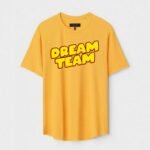 Yellow Unisex Cotton Regular Fit Printed Round Neck T-Shirt