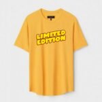 Yellow Unisex Cotton Regular Fit Printed Round Neck T-Shirt