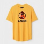 Yellow Unisex Cotton Regular Fit Printed Round Neck T-Shirt