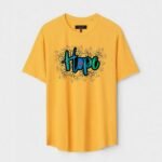 Yellow Unisex Cotton Regular Fit Printed Round Neck T-Shirt