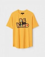 Yellow Unisex Polyster Regular Fit Printed Round Neck T-Shirt