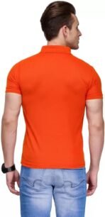 One-H Men's Polo Neck Short Sleeve Casual Tshirt Combo of Red, Orange, Yellow colors (Pack of 3) - Image 2