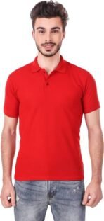 One-H Men's Polo Neck Short Sleeve Casual Tshirt Combo of Red, Orange, Yellow colors (Pack of 3) - Image 4